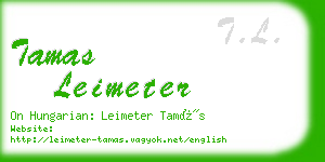 tamas leimeter business card